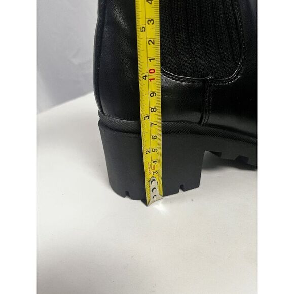 Lulus Jerico Black Slip-On Ankle Boots Size 7 1/2 - Picture 8 of 10